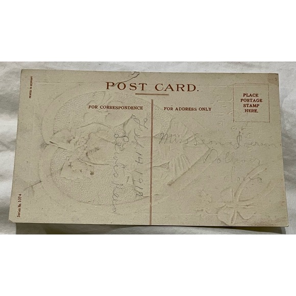 Vintage Valentine’s Day postcard card. Made in England Valentine Paper Ephemera - Picture 3 of 12